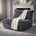 KKdema Faux Fur Bean Bag Chair - Dark Grey