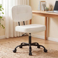 DUMOS Armless Rolling Office and Vanity Chair