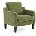 VINGLI Chenille Reading Chair - Olive Green